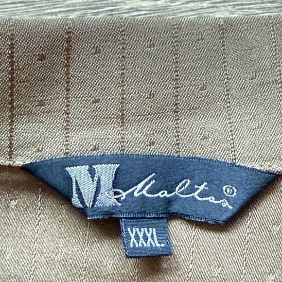 Vintage Maltos Shirt Men XXL Brown Retro Polyester Heavy - Picture 8 of 9